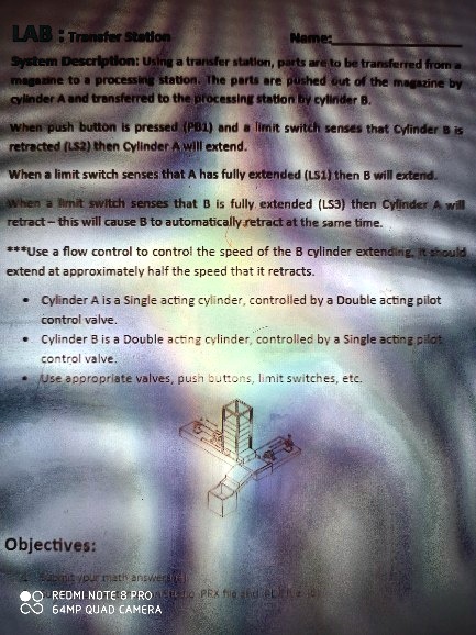 [GET ANSWER] LAB: Transfer Station Name: System Description: Using a ...