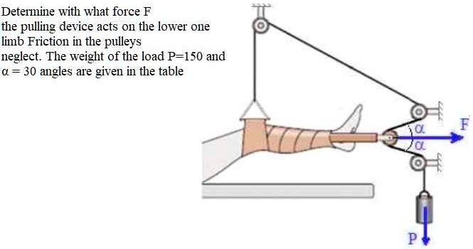 determine with what force f the pulling device acts on the lower one ...