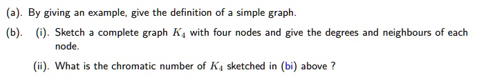 SOLVED A By Giving An Example Give The Definition Of A Simple   57069ea15cf04b6aac1f9dbaaaa0c946 