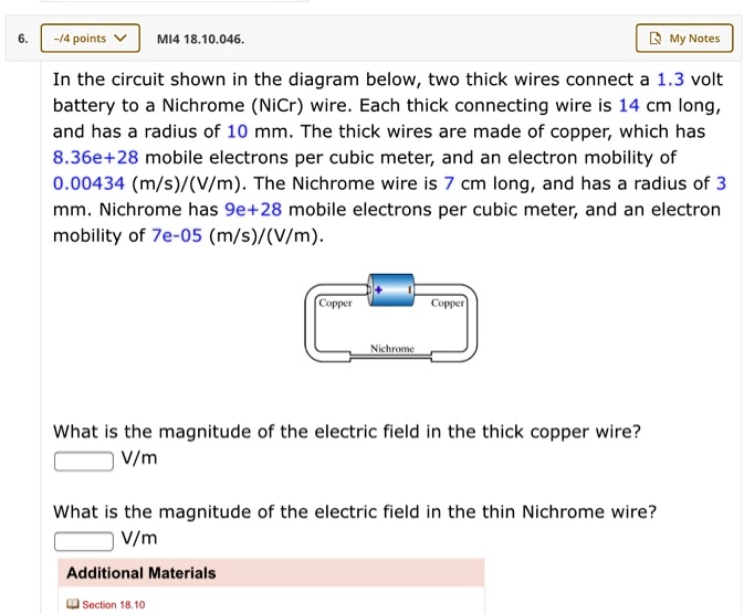 SOLVED /4 points MI4 18.10.046. My Notes In the circuit shown in the