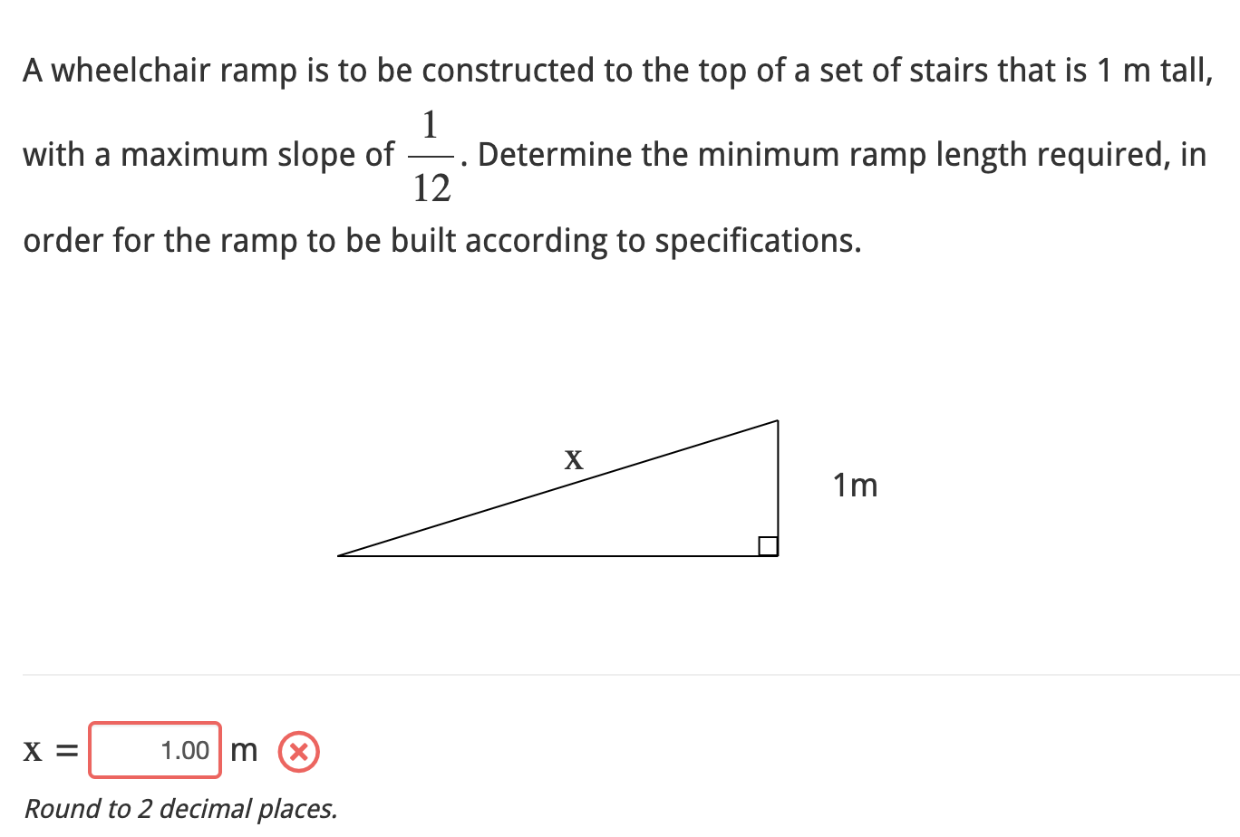 SOLVED A wheelchair ramp is to be constructed to the top of a set of