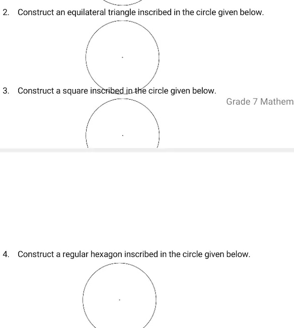 How to construct an equilateral triangle inscribed in a circle