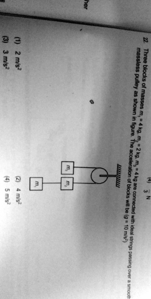SOLVED Qu type massless pulley From NLM class 11