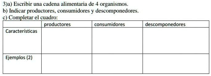 productores consumidores y descomponedores