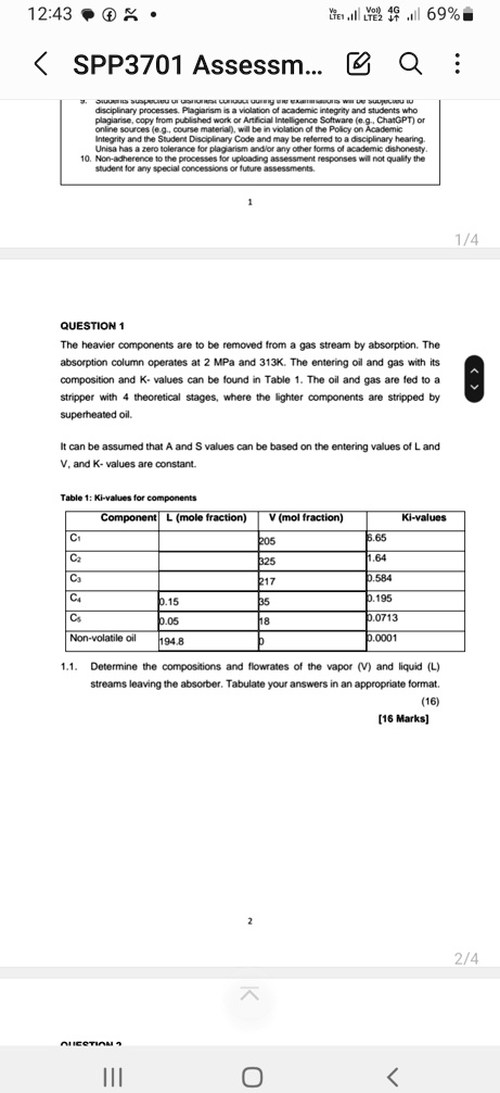 1243 lte1 lte2 vo 4g 69 spp3701 assessm disciplinary processes plagiarism is a violation of academic inte plagiarise copy from published work or artificial intelligence sof online sources eg 77086