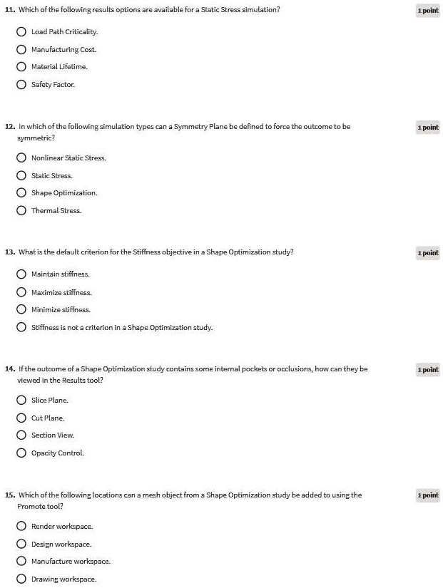 SOLVED: 11. Which of the following result options are available for a ...