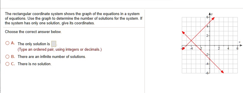 The rectangular coordinate system shows the graph of the...