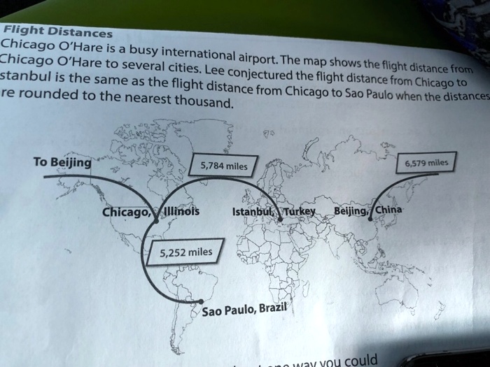 SOLVED Flight Distances Chicago O Hare is a busy international