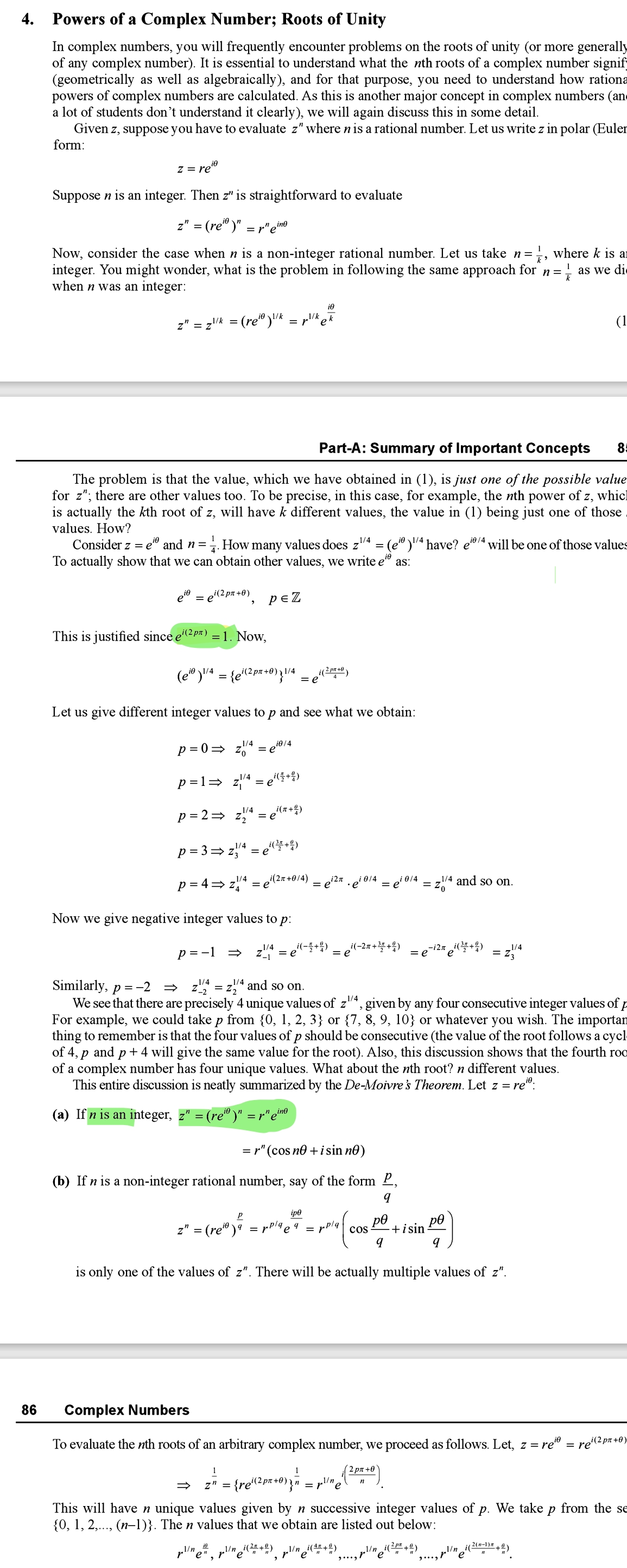 4 powers of a complex number roots of unity in complex numbers you will ...