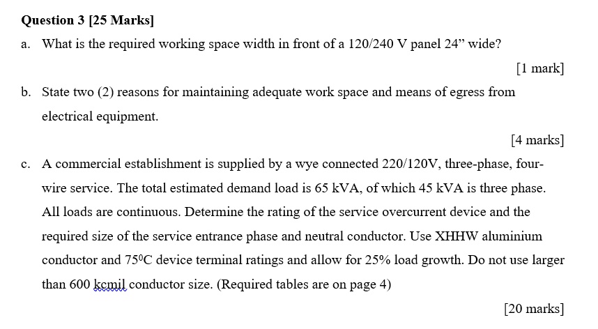 SOLVED: a. What is the required working space width in front of a 120/ ...