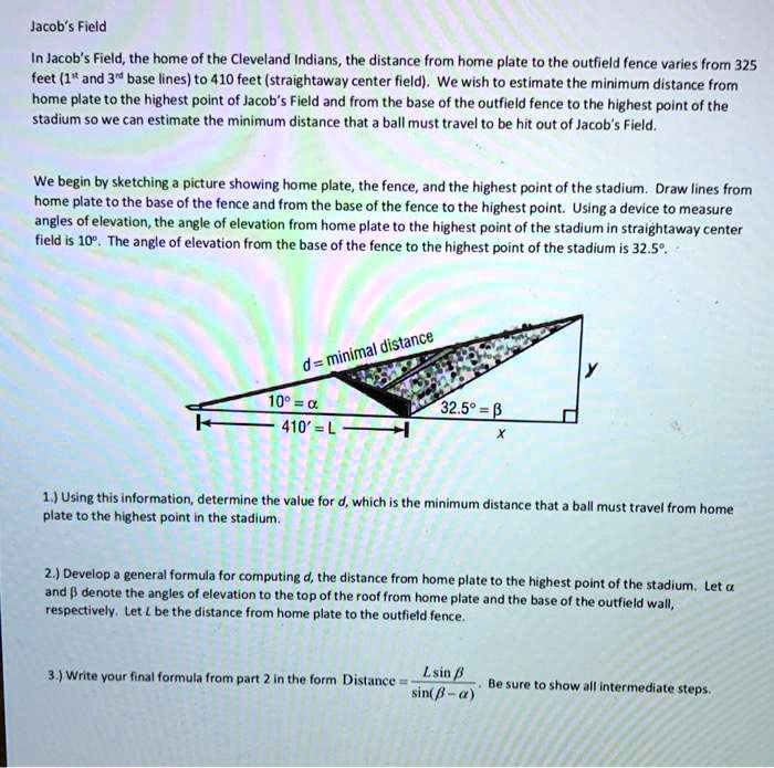 SOLVED Title Estimating the Minimum Distance to Hit a Ball out of