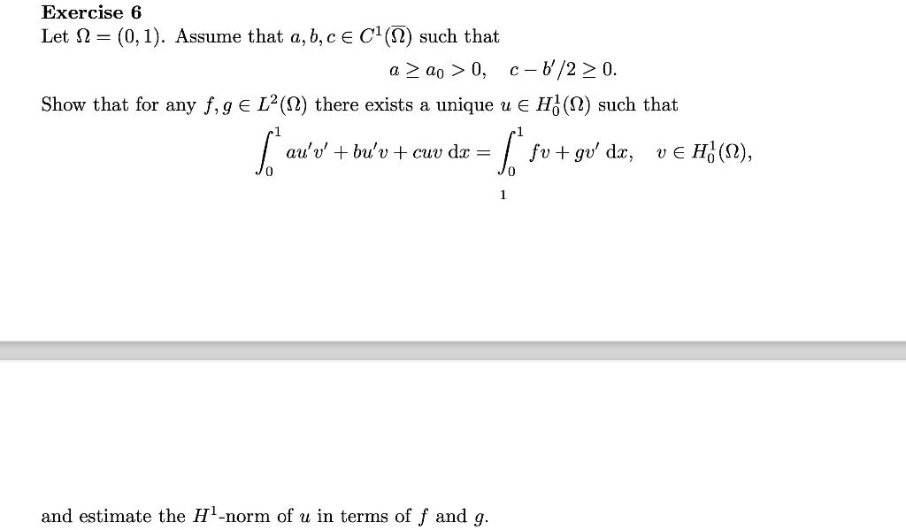 Solved Exercise 6 Let N 0 1 Assume That A B C A C1 2 Such That A 0 0 C 6 2 Show That For Any F G A L 0 There Exists A Unique U