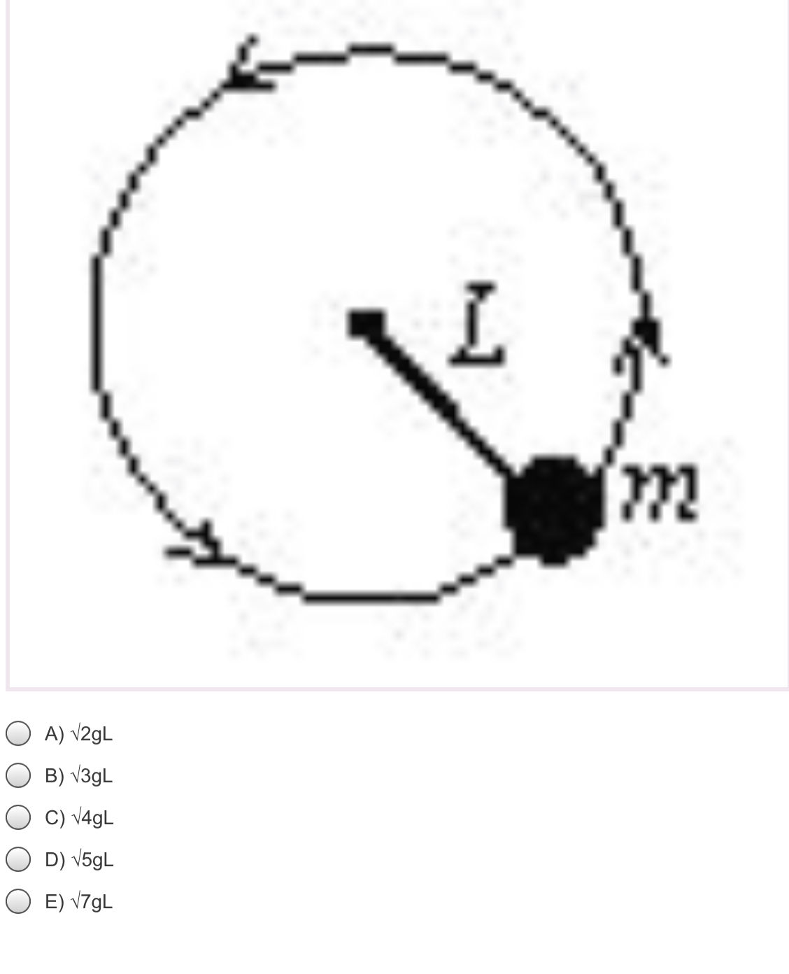 L m A) ?2gL B) ?3gL C) ?4gL D) ?5gL E) ?7gL
