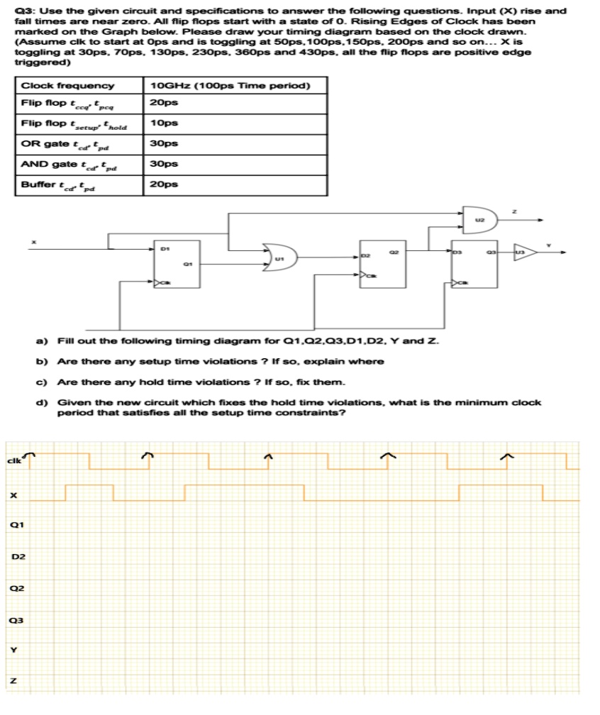 Q3: Use the given circuit and specifications to answer the...