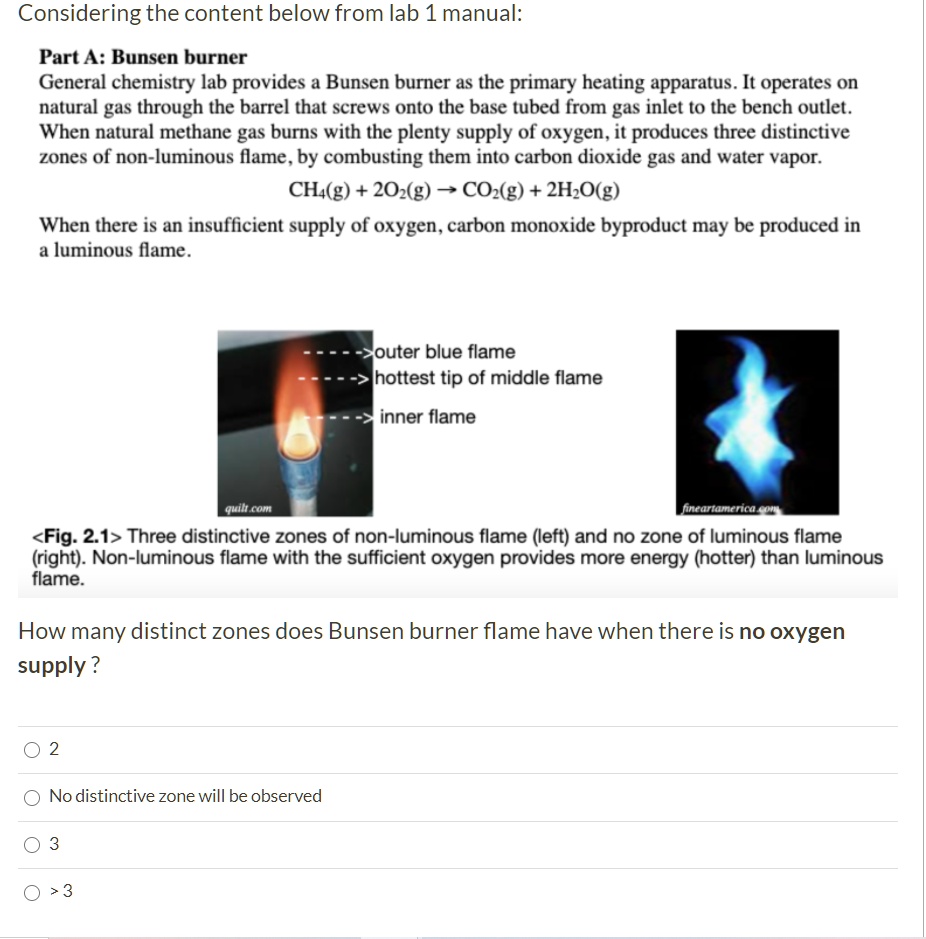 SOLVED Considering the content below from lab 1 manual Part A Bunsen