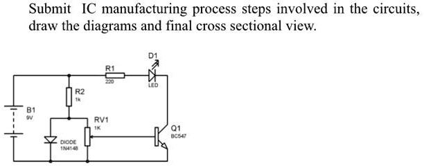 SOLVED: Submit IC manufacturing process steps involved in the circuits ...