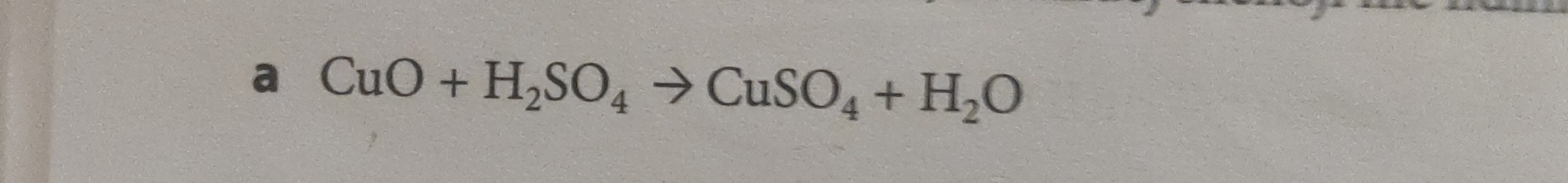 SOLVED: a CuO+H2SO4→CuSO4+H2O