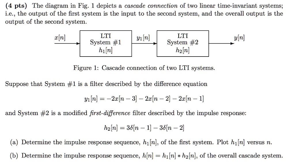 SOLVED: (4 Pts) The Diagram In Fig. 1 Depicts A Cascade Connection Of ...