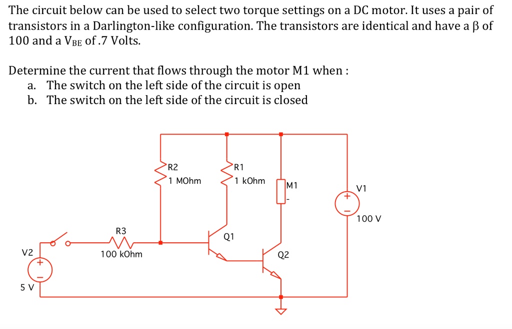 SOLVED The circuit below can be used to select two torque settings on