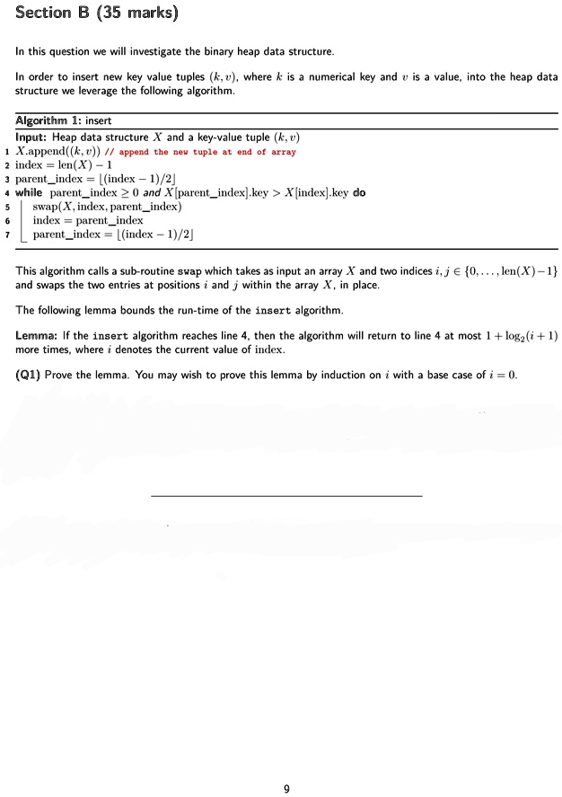 SOLVED Section B (35 marks) In this question we will investigate the