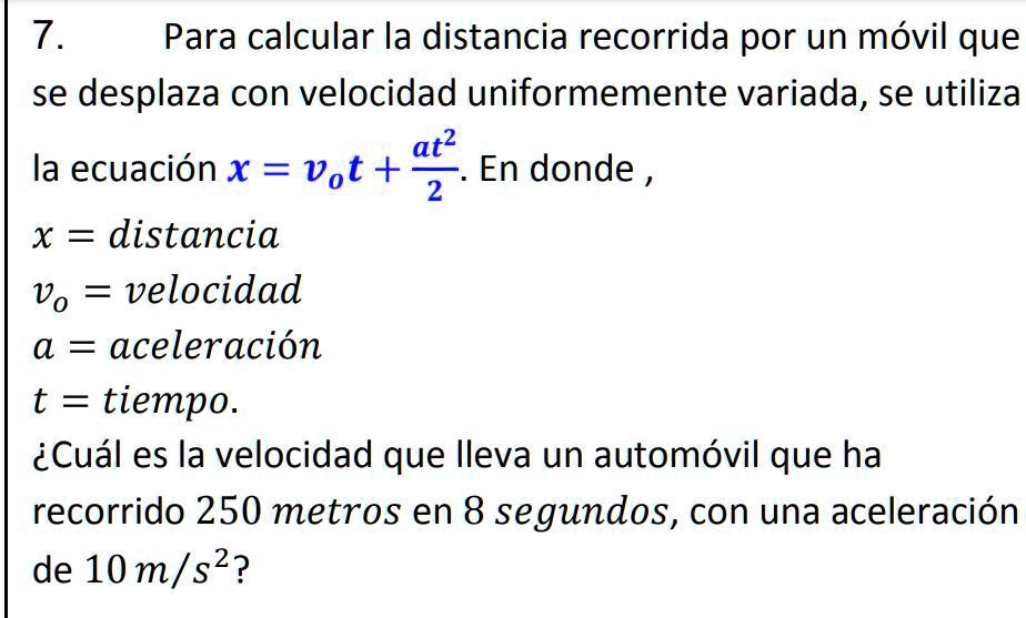 SOLVED: RESUELVE LAS SIGUIENTES SITUACIONES: 7 Para calcular la ...