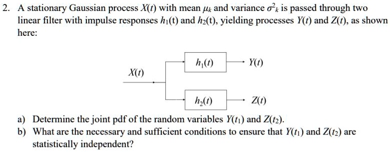 Stationary gaussian process xt with mean llk and variance 0...