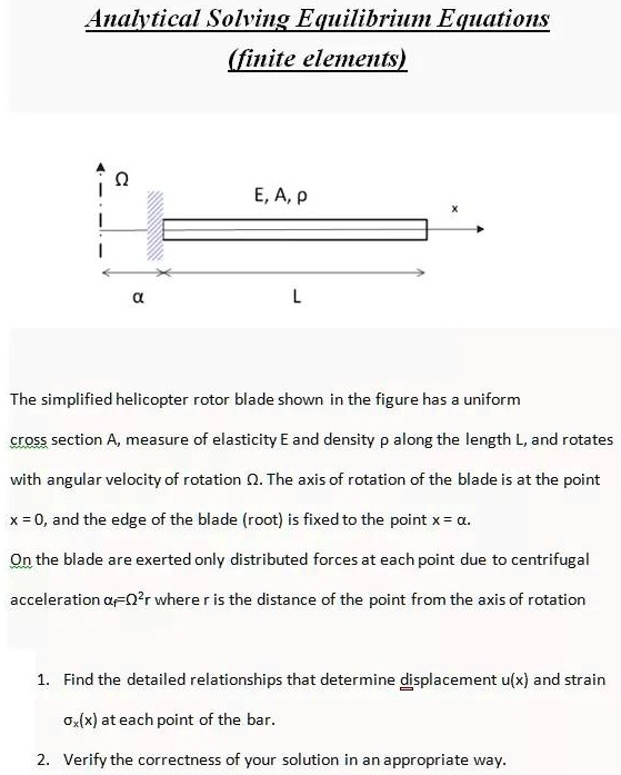 SOLVED Analytical Solution of Equilibrium Equations (Finite Elements