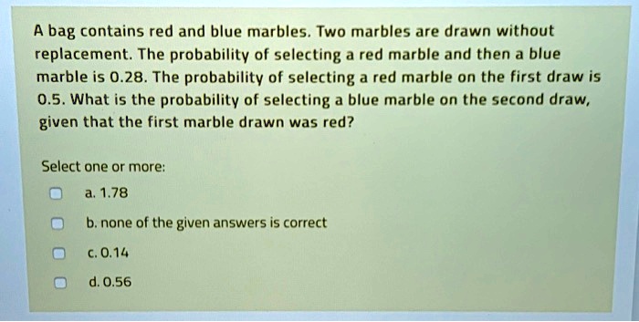 A jar contains just 3 green marbles, and 2 red marbles. A marble is  selected at random and replaced. A second Marble is selected. What is the  probability that one marble is