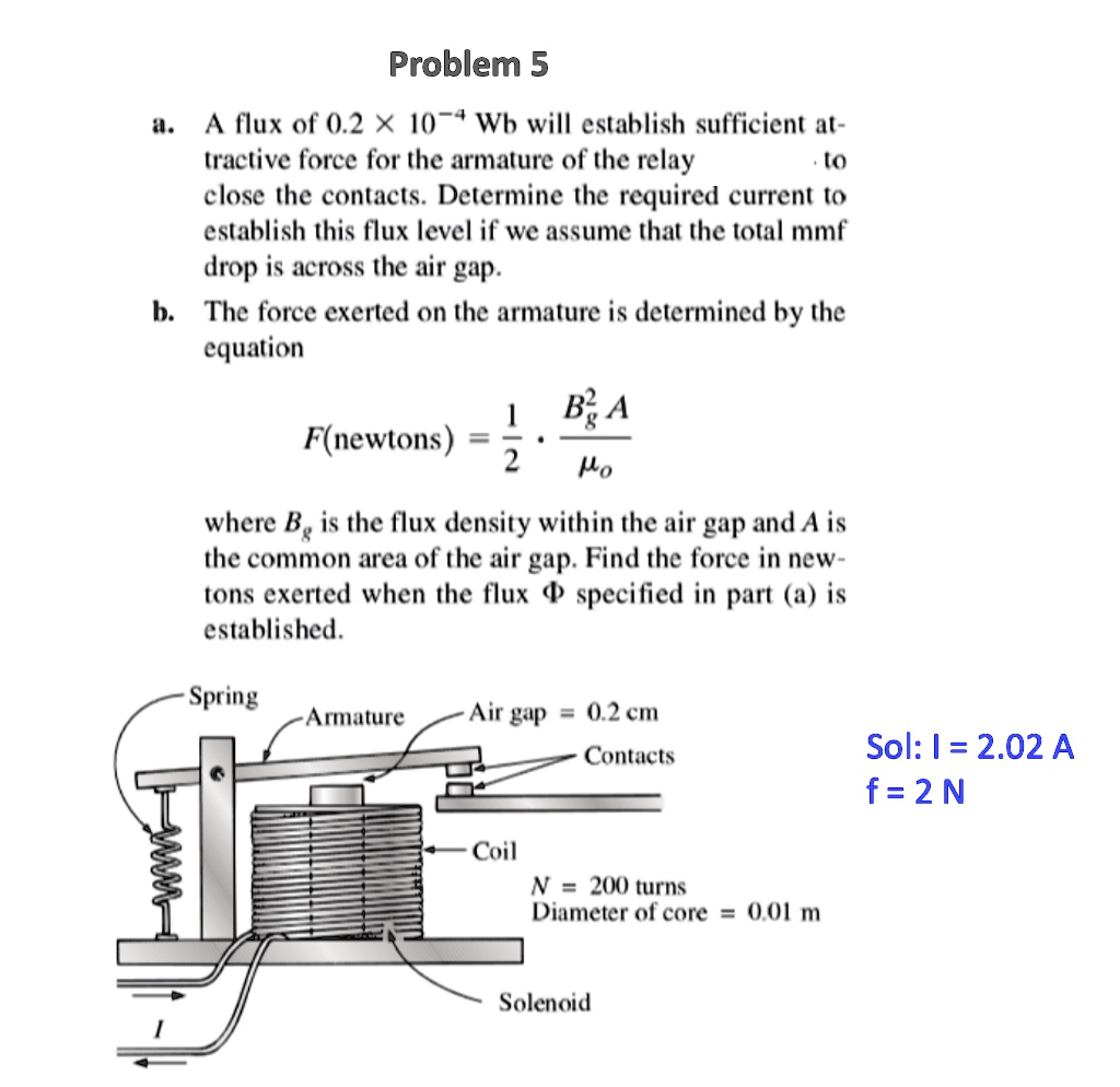 SOLVED Text Problem 5 a. A flux of 0.2 X 10^4 Wb will establish