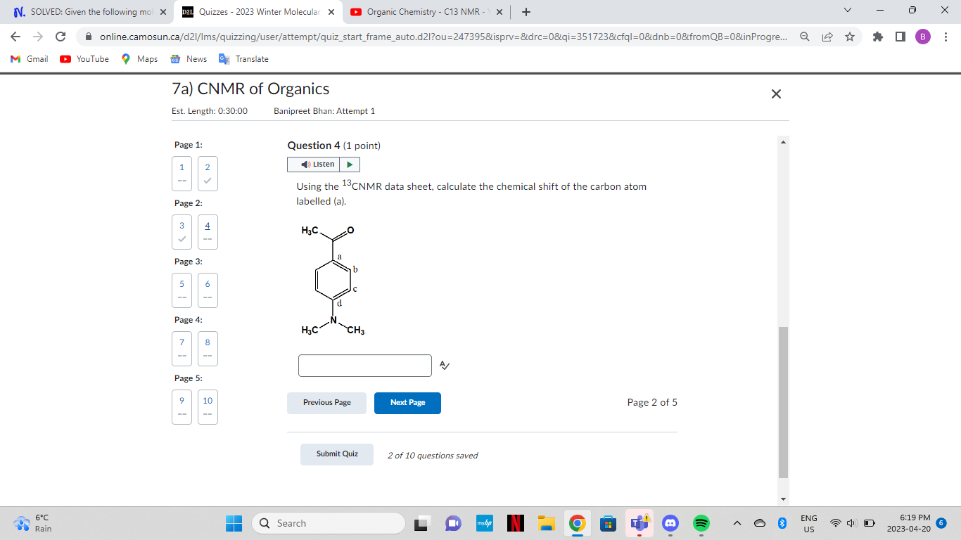 SOLVED: N. SOLVED: Given the following mo × p2 Quizzes -2023 Winter ...