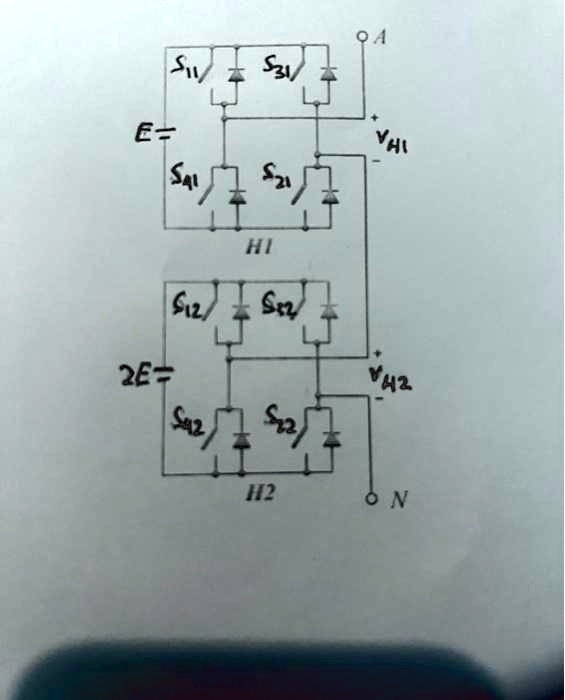 SOLVED: In a multi-level converter with cascade H-bridge below, if ...