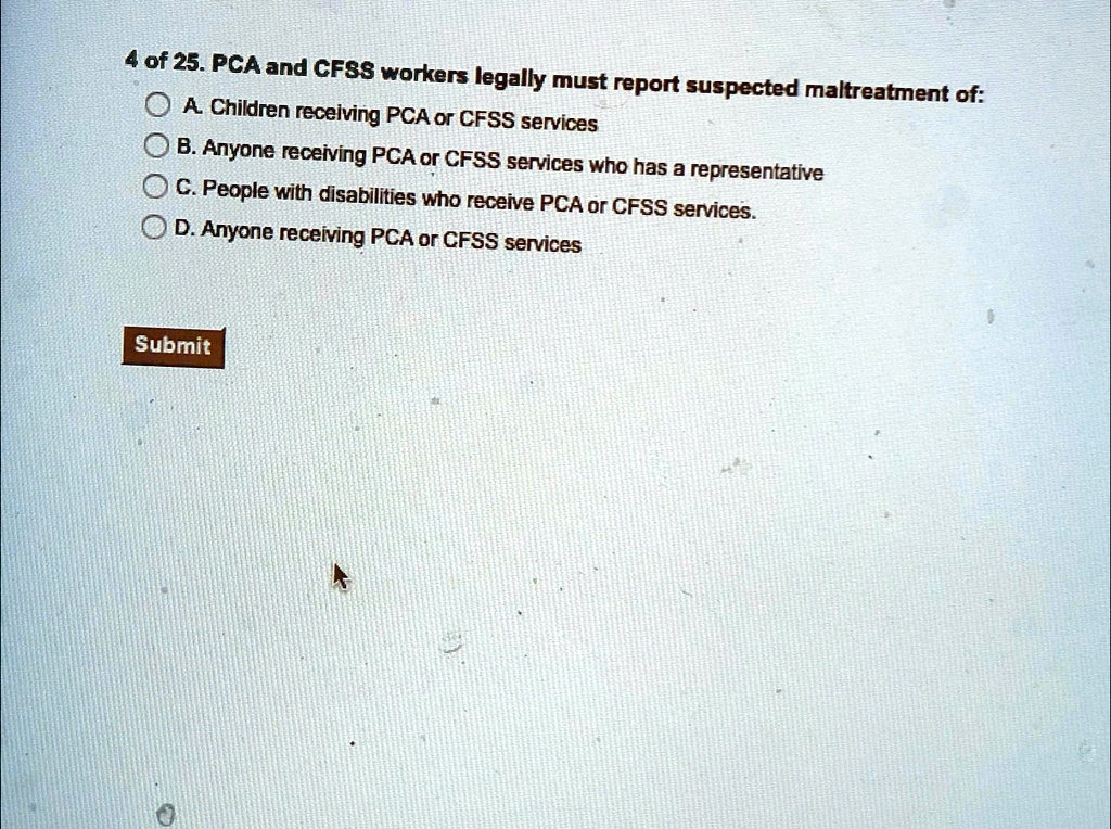 4 Of 25. PCA And CFSS Workers Legally Must Report Suspected ...