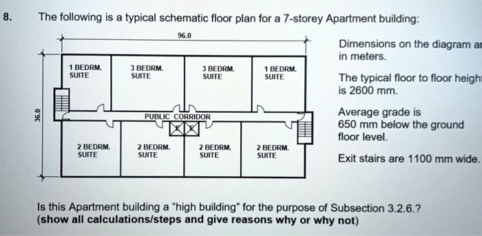 solved-the-following-is-a-typical-schematic-floor-plan-for-a-7-storey