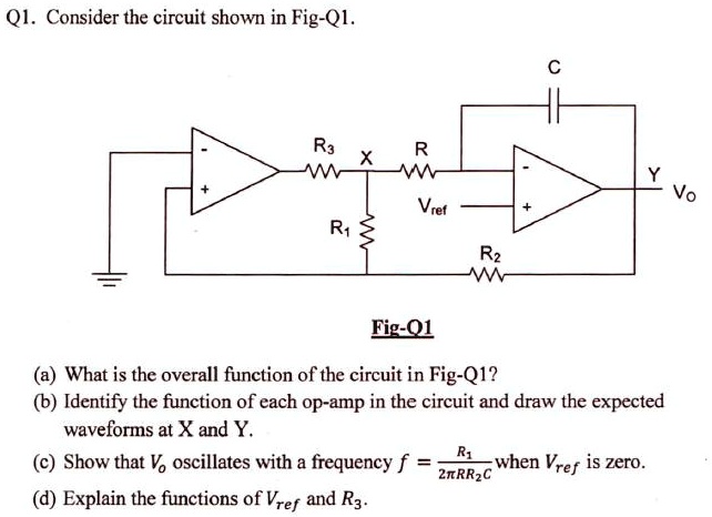 q1 consider the circuit shown in fig q1 c r3 r x y vo vref r1 r2 fig q1 ...