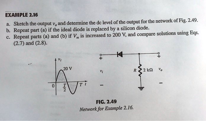 EXAMPLE 2.16 A. Sketch The Output V And Determine The DC Level Of The ...