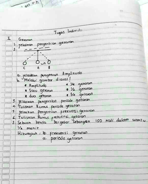 SOLVED: 1. Jelaskan Pengertian Getaran2. A)jelaskan Pengertian ...