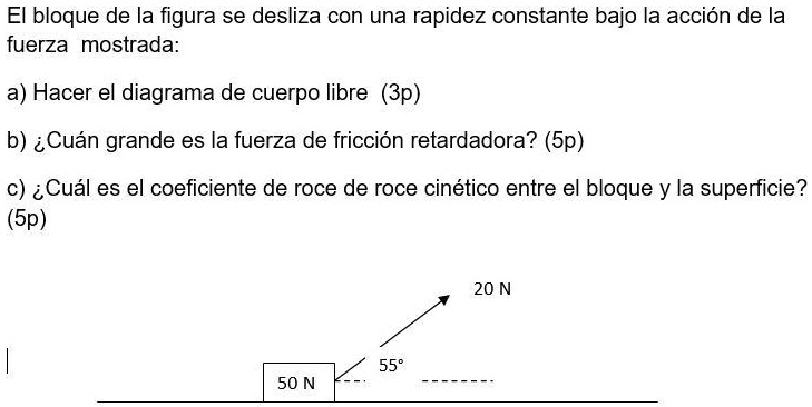 SOLVED: ayuda física ayuda física El bloque de la figura se desliza con ...