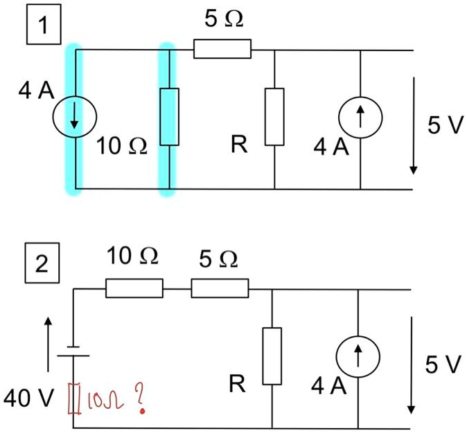SOLVED When applying source conversion (Current Source to Voltage