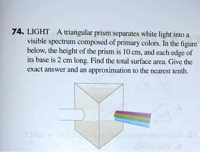 SOLVED74. LIGHT A triangular prism separates white light into a