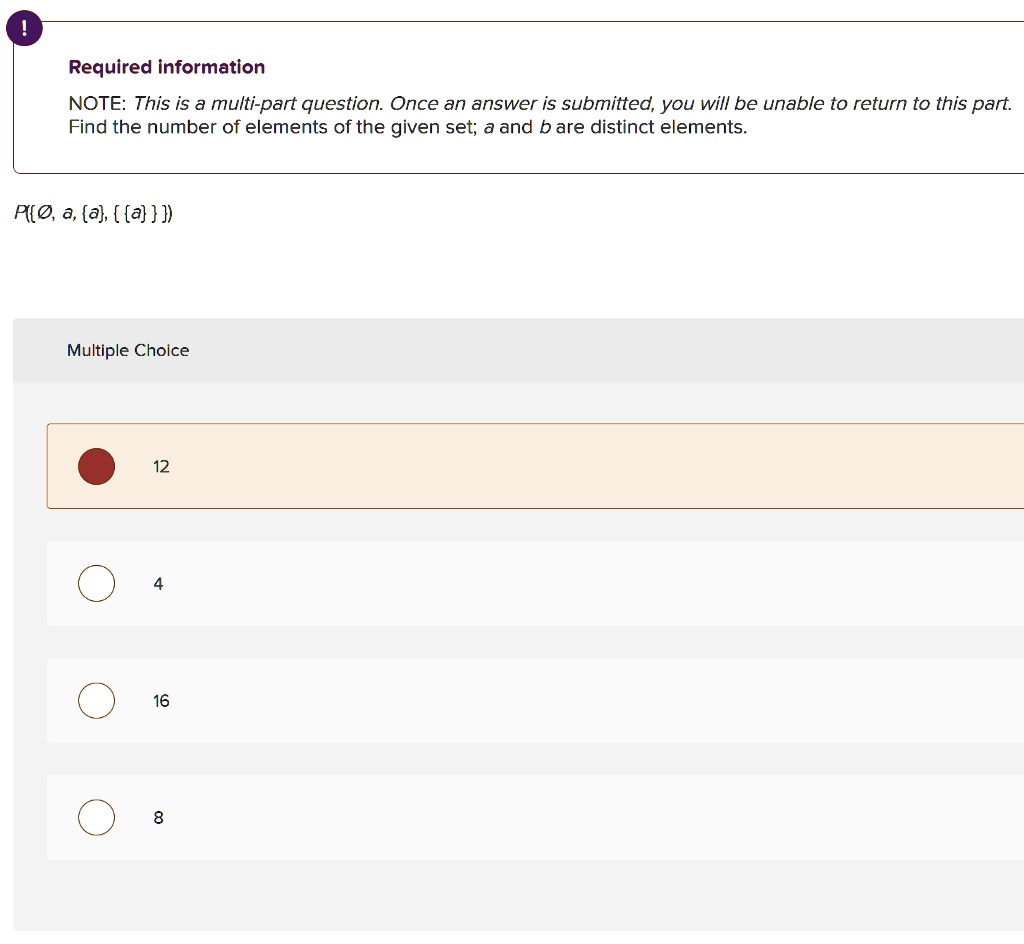 SOLVED: Required information NOTE: This is a multi-part question: Once