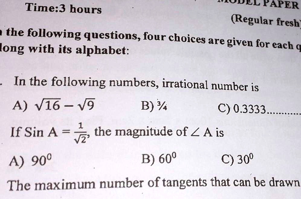 which of the following is not a rational number class 10