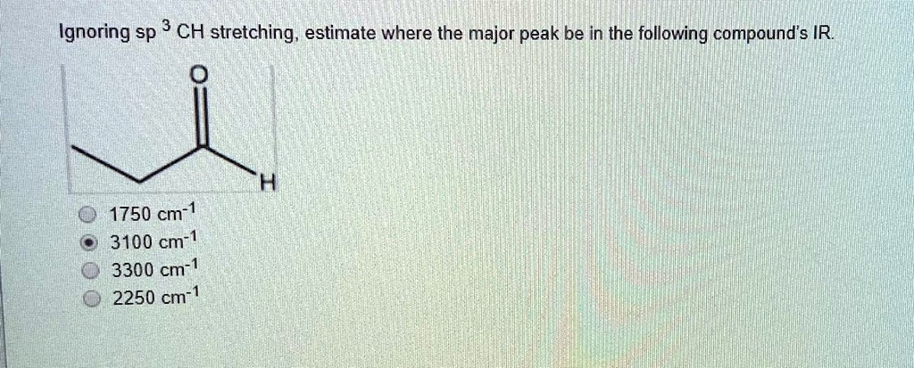 [GET ANSWER] ignoring sp 3 ch stretching estimate where the major peak ...