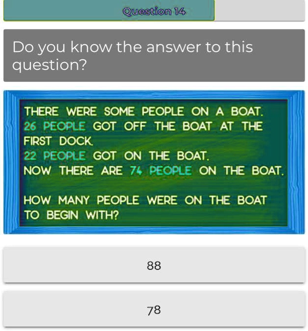 Do you know the answer to this question? THERE WERE SOME PEOPLE ON A ...