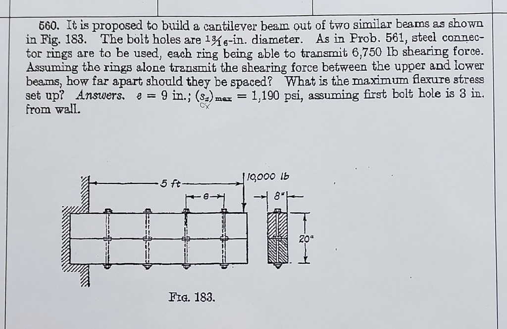 SOLVED It is proposed to build a cantilever beam out of two similar