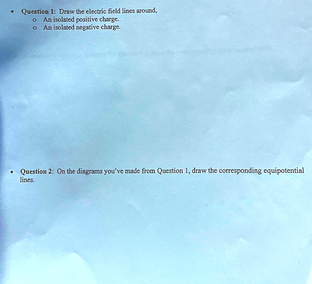 Question 1 Draw The Electric Field Lines Around An Isolated