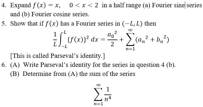 Expand F(x) = X, 0