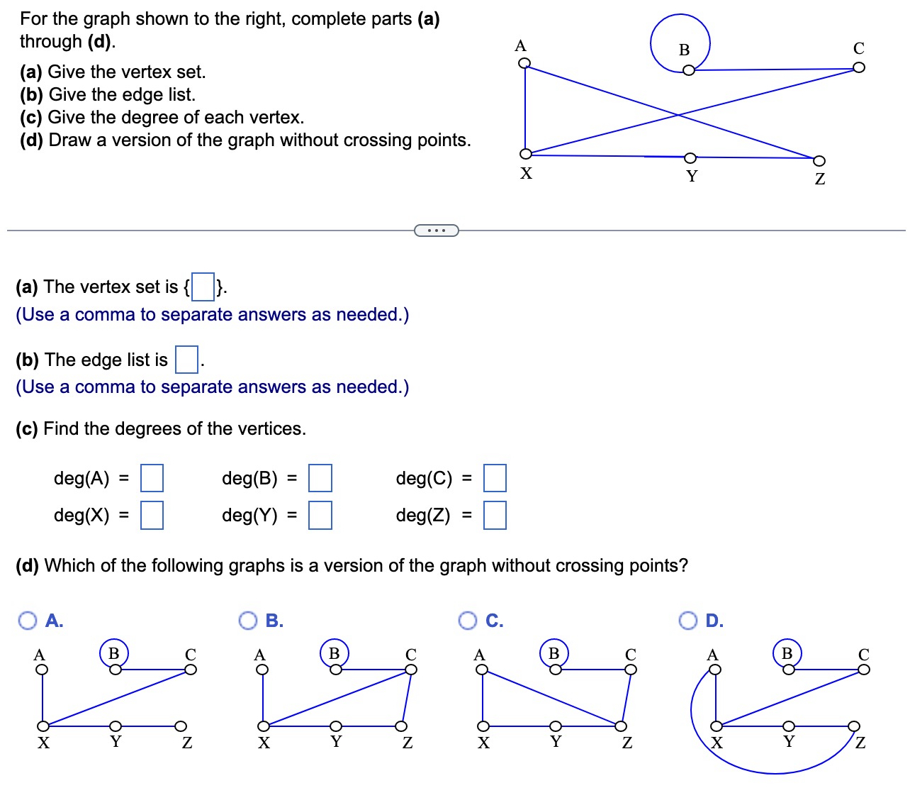 SOLVED: For the graph shown to the right, complete parts (a) through (d ...
