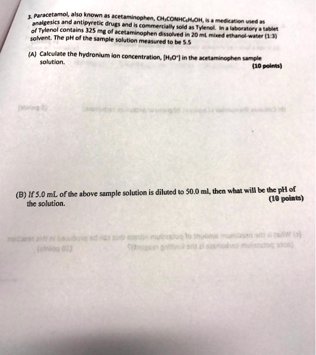 SOLVED Paracetamol, also known as acetaminophen, is an analgesic and