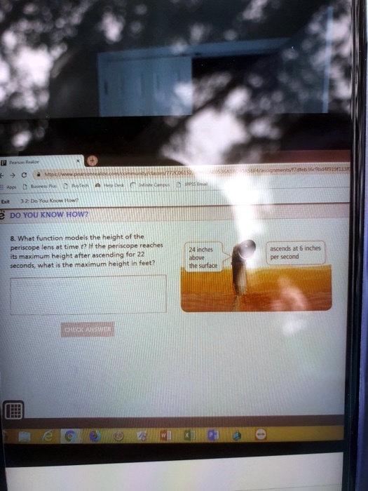 do you know howz vihet function models the height ofthe periscope icns at time the periscope
