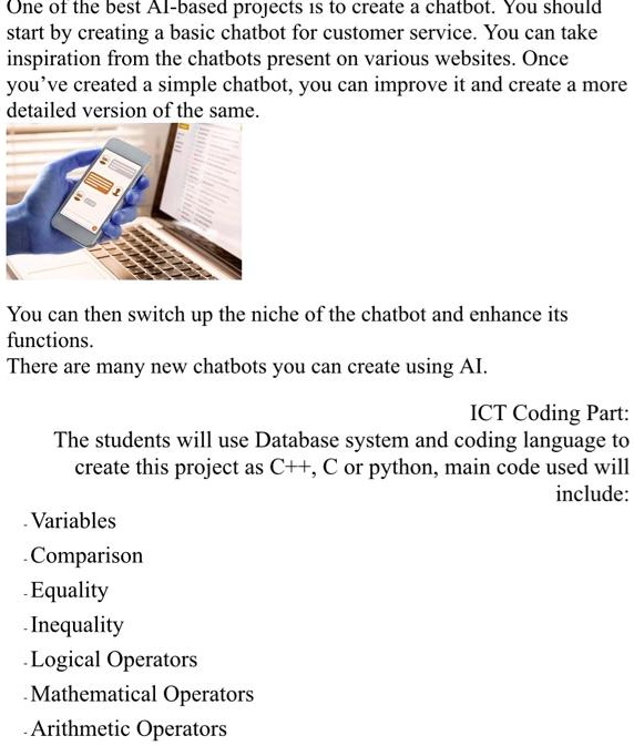 SOLVED: using c++ write a simple code for a chatbot One of the best Al ...